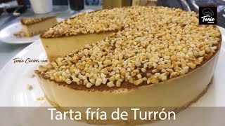 Tarta fría de TURRÓN  Receta fácil de Navidad [upl. by Darian]