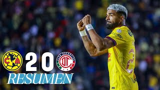 AMÉRICA 20 TOLUCA 4tos de Final Ida  Dos de Aguirre y ganan las Águilas [upl. by Divadnahtanoj]