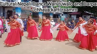 Nepali cultural dance in wari tuwalo pari tuwalo and darpanma xaya kati ramro viral youtubeshorts [upl. by Giacamo970]