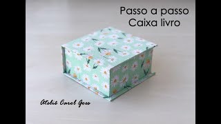 Cartonagem Caixa livro [upl. by Nahseez]