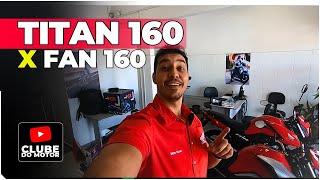 COMPARATIVO TITAN 160 vs FAN 160 2023 QUAL DIFERENÇA QUAL É A MELHOR [upl. by Hepzi959]