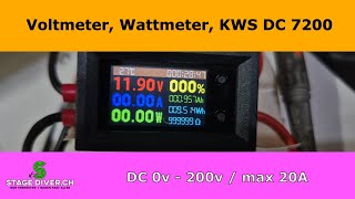 Voltmeter kWS DC7200  Test  mini Watt Power Energy Meter  7v200v 20A [upl. by Langbehn]