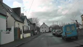 Driving Along Rue du 48ème Régiment dInfanterie amp Venelle de la Caserne Guingamp Brittany [upl. by Karlotte686]