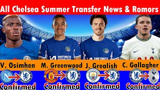 See ALL 23 CHELSEA Confirmed Latest TRANSFER News amp Rumors  Transfer Targets 2024 With Osimhen [upl. by Snell]