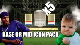 5x BASE OR MID ICON PACKS ARE THEY WORTH IT FIFA 21 ULTIMATE TEAM [upl. by Llevra493]