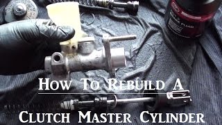 How to rebuild a hydraulic clutch master cylinder [upl. by Lisbeth824]