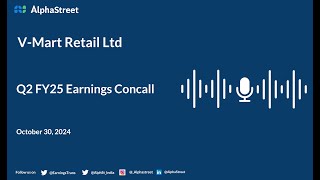 Vmart Retail Ltd Q2 FY202425 Earnings Conference Call [upl. by Maleki]