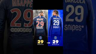 PSG Shirt Numbers Now → Then 🇫🇷❤️ shorts football youtubeshorts ❤️‍🔥 [upl. by Spiegelman]