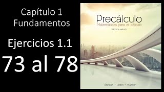 Precalculo Stewart 7 edicion ejercicio 11 73 al 78  Numeros reales [upl. by Yvehc]