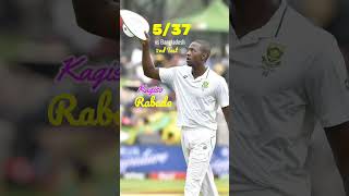 Kagiso Rabada🇿🇦 vs 🇧🇩Bangladesh 2nd Test2024 cricket cricketshorts cristianoronaldo viralvideos [upl. by Acebber]