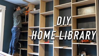 We built this MASSIVE 3 wall Bookshelf  Simple Design [upl. by Ludlow980]