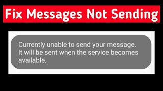 Currently unable to send your message It will be sent when the service becomes available [upl. by Yordan]