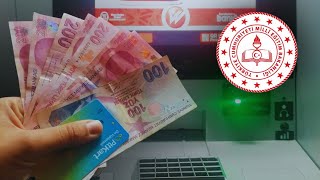 MEB BURSLULUK PARASI NASIL ÇEKİLİR  ATM DEN BURSLULUK PARASI ÇEKME [upl. by Brunhild]