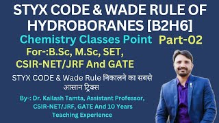 WADE RULE amp STYX CODE OF HYDROBORANE B2H5  INORGANIC CHEMISTRY  CHEMISTRY CLASSES POINT [upl. by Salomi]