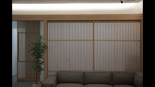 Louver door interior  간살 도어 인테리어 [upl. by Ayhtak]