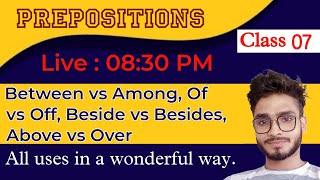 Mastering Prepositions Between vs Among Of vs Off Beside vs Besides Above vs Below [upl. by Geraldine]