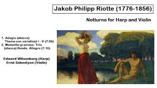 Philipp Jakob Riotte 17761856  Notturno for Harp and Violin [upl. by Ahsiuqel]