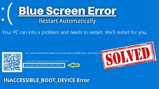 Fix Inaccessible Boot Device Error in Windows 11 2024 Tutorial [upl. by Kcirdes]