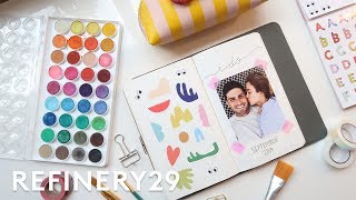 Wedding Bullet Journal  Plan With Me  Lucie Fink Vlogs  Refinery29 [upl. by Karmen]