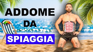 ADDOMINALI DEFINITI DA SPIAGGIA  scheda completa [upl. by Marzi]