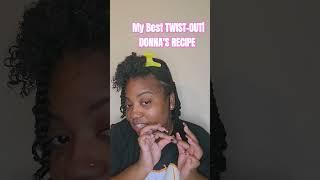 Perfect TWISTOUT Donnas Recipe haircare hair hairstyle naturalhair twistout donnasrecipe [upl. by Nala726]