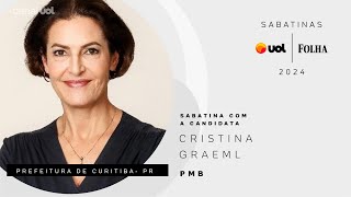 Eleições Cristina Graeml ao vivo na Sabatina UOLFolha com candidatos à Prefeitura de Curitiba [upl. by Enileqcaj546]