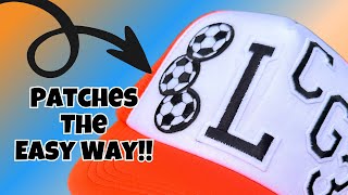 How To Apply IronOn Patches To Trucker Hats  Customize Your Hat [upl. by Onil773]