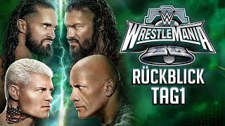 WWE WrestleMania 40 Tag 1 RÜCKBLICK  REVIEW [upl. by Lenni88]