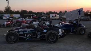 Jon Wright drives Jim Linders Vintage Sprint Car at Attica [upl. by Rosette]