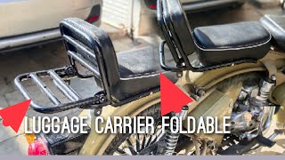 Classic 350 Backrest with Foldable Luggage Carrier Install Fitting Real Strong Bike Accessories [upl. by Edahsalof]