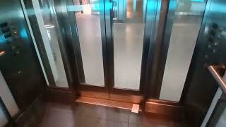 Mongrain hydraulic glass elevator at Fulton Center Manhattan NY [upl. by Brag]