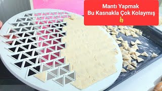 Kasnakla Mantı Yapımı ‼️ Mantı Yapmak Ne Kolaymış kasnaklamantıyapımı pratikyemektarifleri [upl. by Aicilak450]