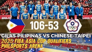 Gilas Pilipinas vs ChineseTaipei Highlights  2025 FIBA Asia Cup Qualifiers Window 1 [upl. by Saile967]