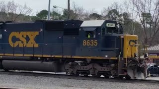 CSXT8635 EMD SD502 ExCampO O TO NOTCH 8On Y10526 amp Good Sounding EMD 16 645F3B In Milan Yard [upl. by Valdis]