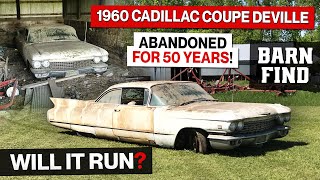 Barn Find 1960 Cadillac Coupe DeVille Neglected for 50 Years Will It Run Amazing Transformation [upl. by Rebekkah]