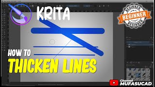 Krita How To Thicken Lines [upl. by Etnaid]