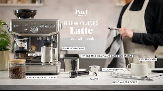 How to make a latte  Latte Guide  Pact Coffee [upl. by Tnafni845]