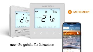 IMI Heimeier neo  So gehts Zurücksetzen [upl. by Behrens]