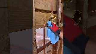 Quick shower valve installation plumbing plumber diy [upl. by Lagasse230]