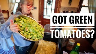 THE GREEN TOMATO CANNING RECIPE  Green Tomato Curry [upl. by Chlori]