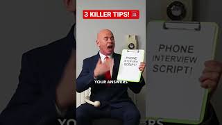 3 PHONE INTERVIEW TIPS HOW TO PASS A PHONE INTERVIEW shorts [upl. by Rivy]