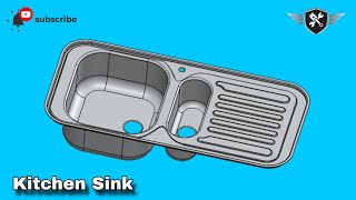 How to make a Kitchen sink in SolidworksAutoCad3D model akd cad solidworks [upl. by Carolan]