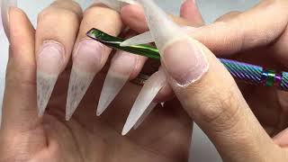 INFILLING MY ACRYLIC NAILS  NATURAL NAIL PREP [upl. by Loella]