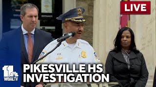 LIVE Pikesville HS investigation update on AIgenerated hoax  wbaltvcom [upl. by Grata]