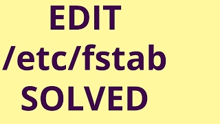 Unable To Edit etcfstab file Recovery mode SOLVED [upl. by Markos906]