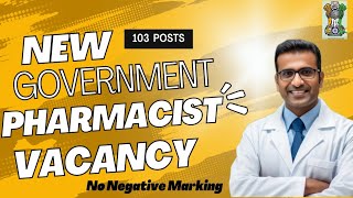 MP Pharmacist Job Vacancy 2024 Total  103 Post D and B Pharm Eligible Get detail mp [upl. by Haida626]