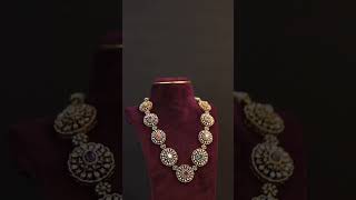 Victorian Navratna Haaram  Exquisite Victorian Silver Jewellery for Navratri  victorianjewellery [upl. by Bronk]