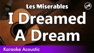 Les Miserables  I Dreamed A Dream karaoke acoustic [upl. by Aehtna]