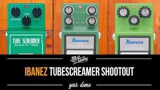 Ibanez TUBESCREAMER Shootout  TS808 vs TS9DX vs TS9  Gear Demo [upl. by Lowson356]