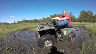 Yamaha Timberwolf 250 4x4 Mudding Part 1 [upl. by Tammie]